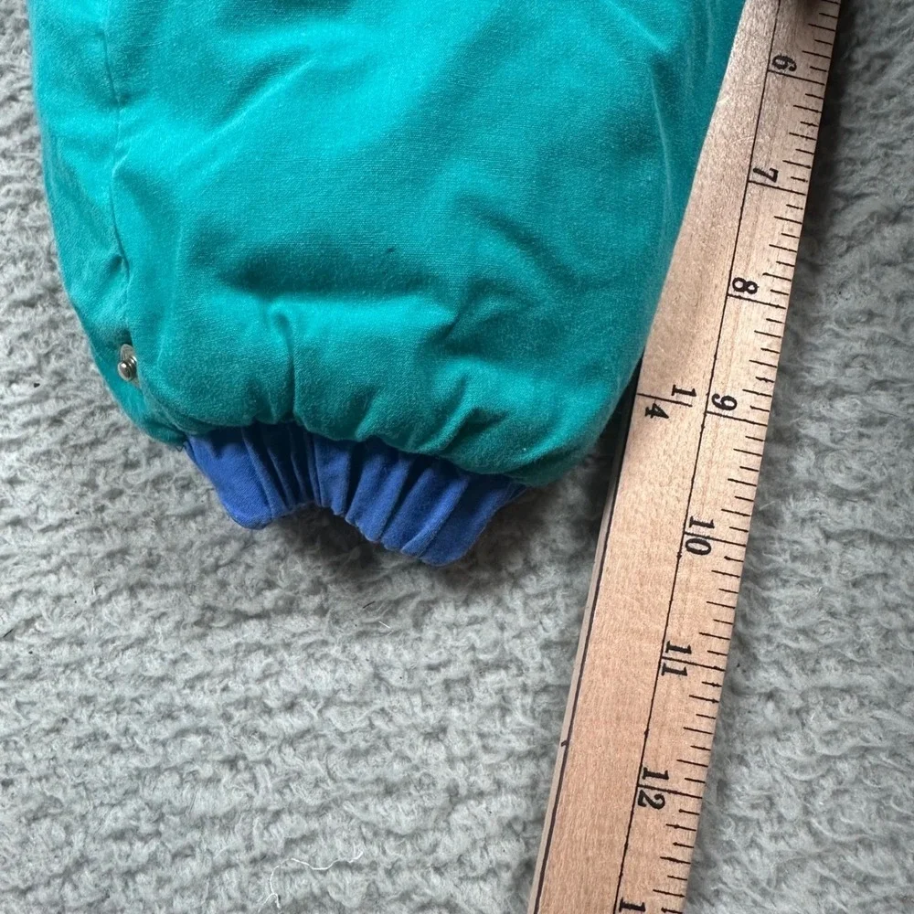 Vintage North Crest Kids 24M‎ Snowsuit Ski Winter One Piece Football Teal Blue